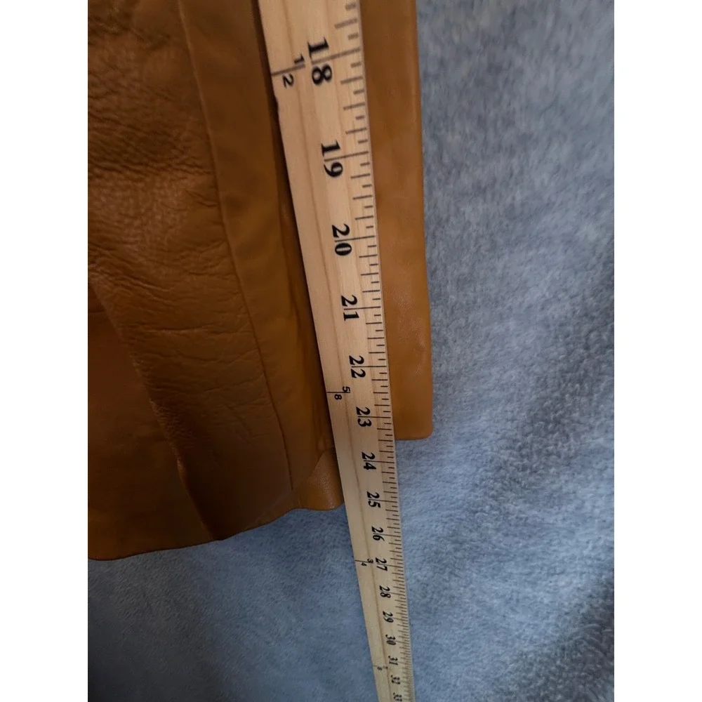 Vintage 70s Leather Jacket Womens S Driving‎ Western Yellow *Read